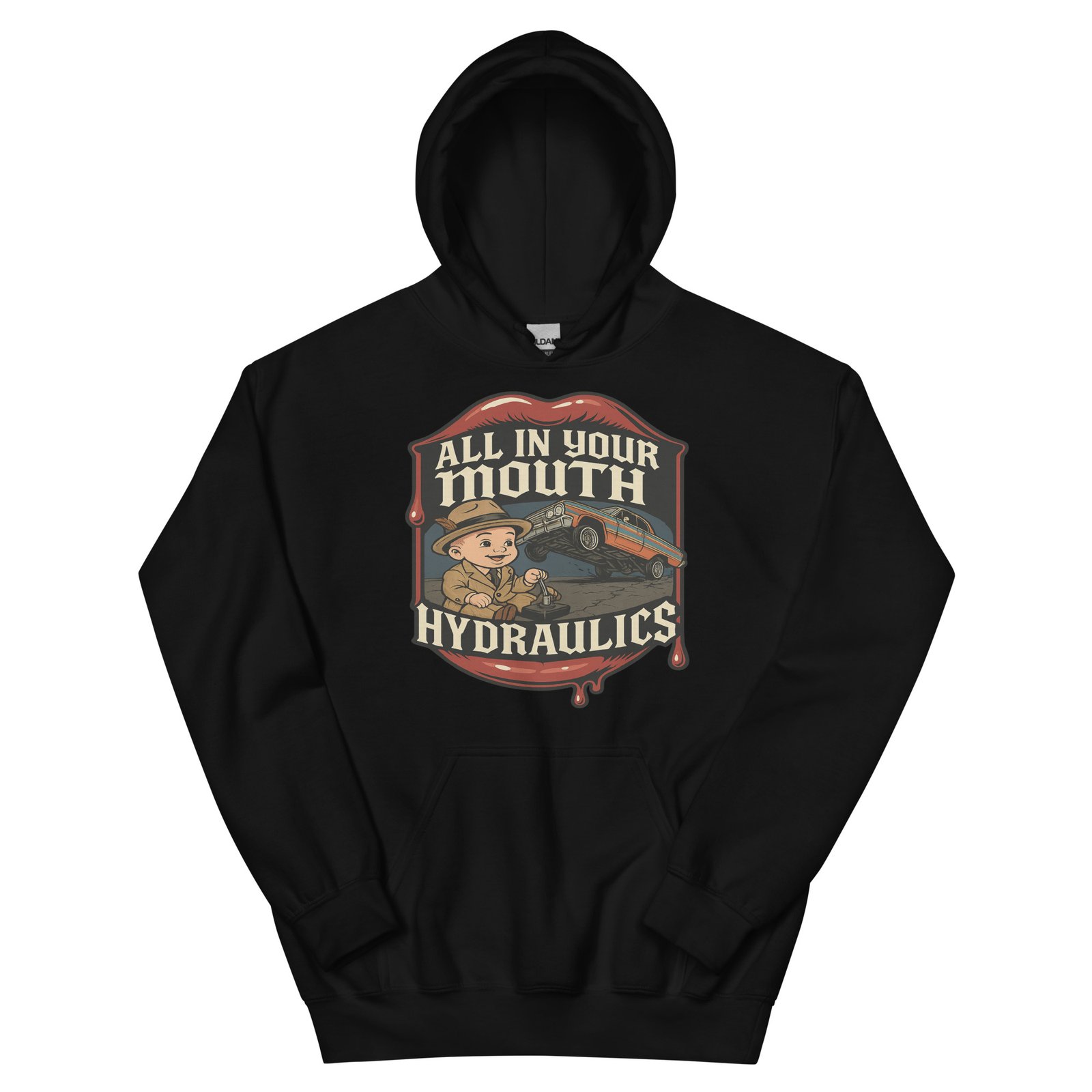 All In Your Mouth Hydraulics by CFG LB Mens *Limited Edition* Hoodie - Image 3