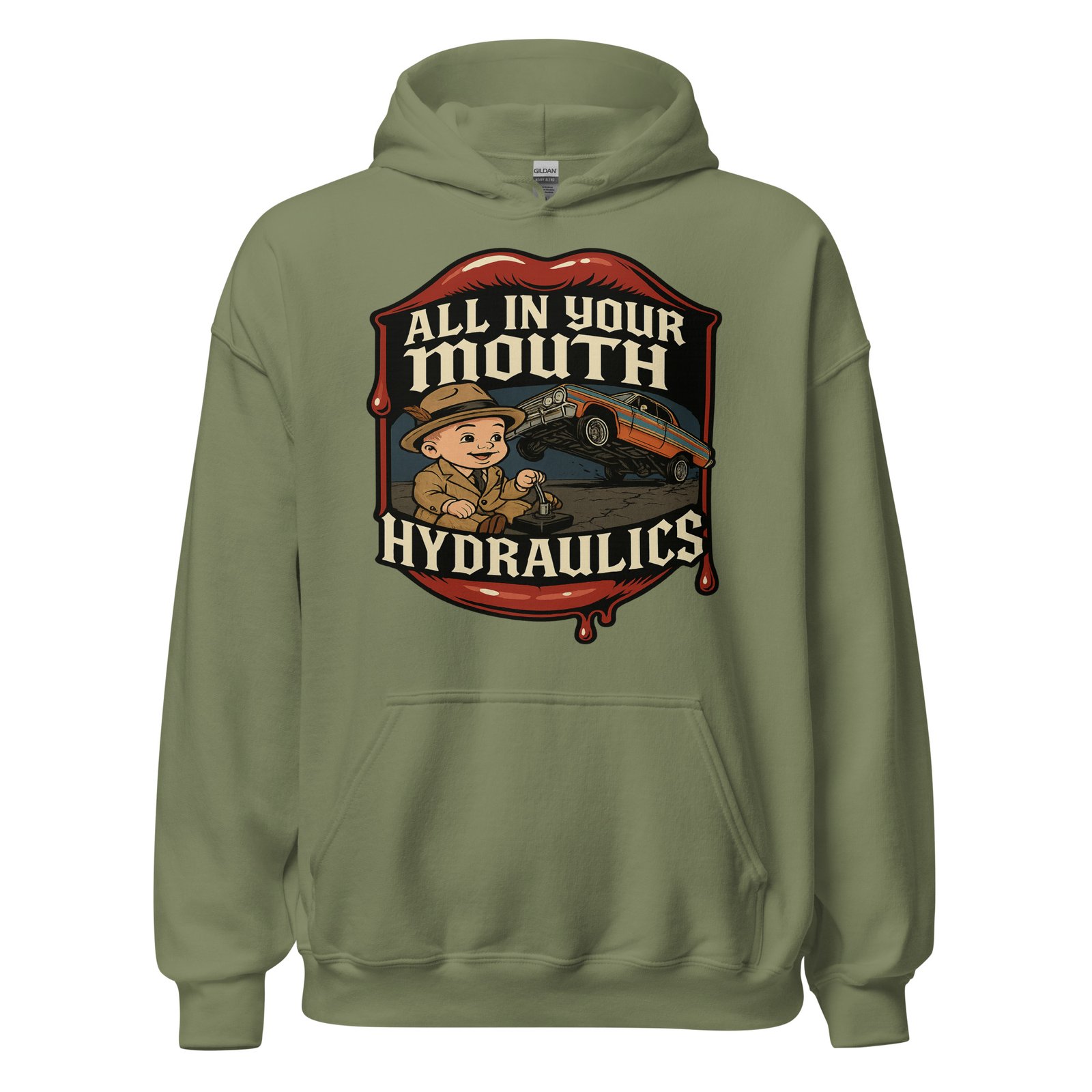 All In Your Mouth Hydraulics by CFG LB Mens *Limited Edition* Hoodie - Image 15