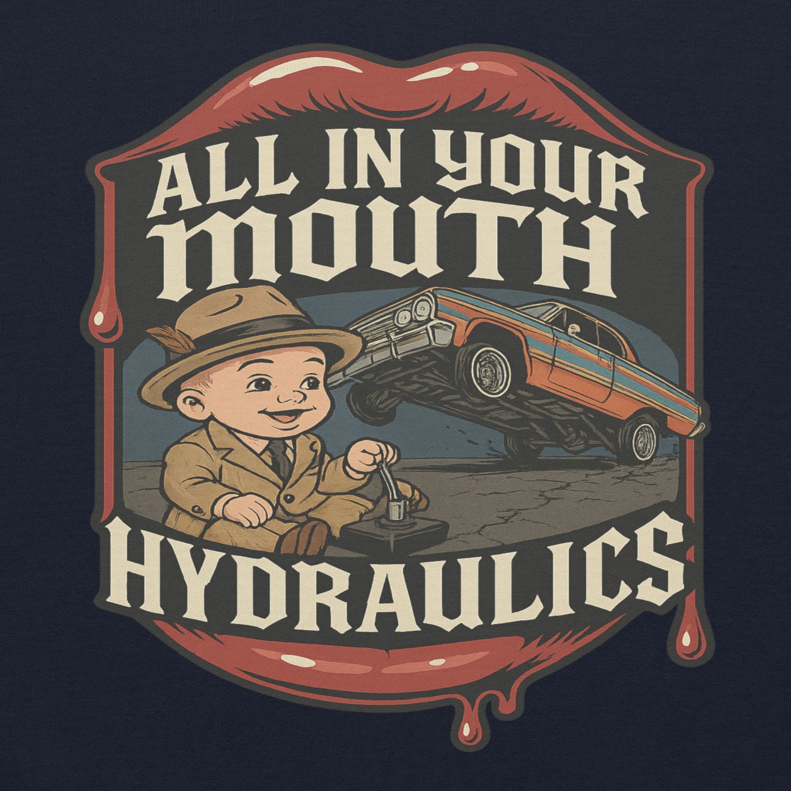 All In Your Mouth Hydraulics by CFG LB Mens *Limited Edition* Hoodie - Image 12