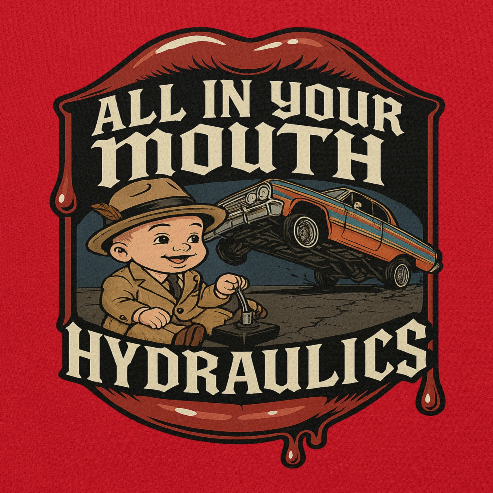 All In Your Mouth Hydraulics by CFG LB Mens *Limited Edition* Hoodie - Image 11