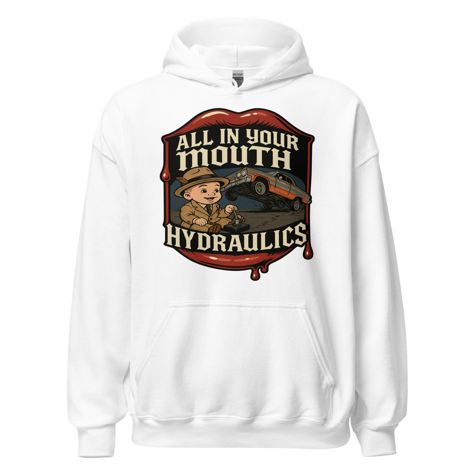 All In Your Mouth Hydraulics by CFG LB Mens *Limited Edition* Hoodie - Image 2